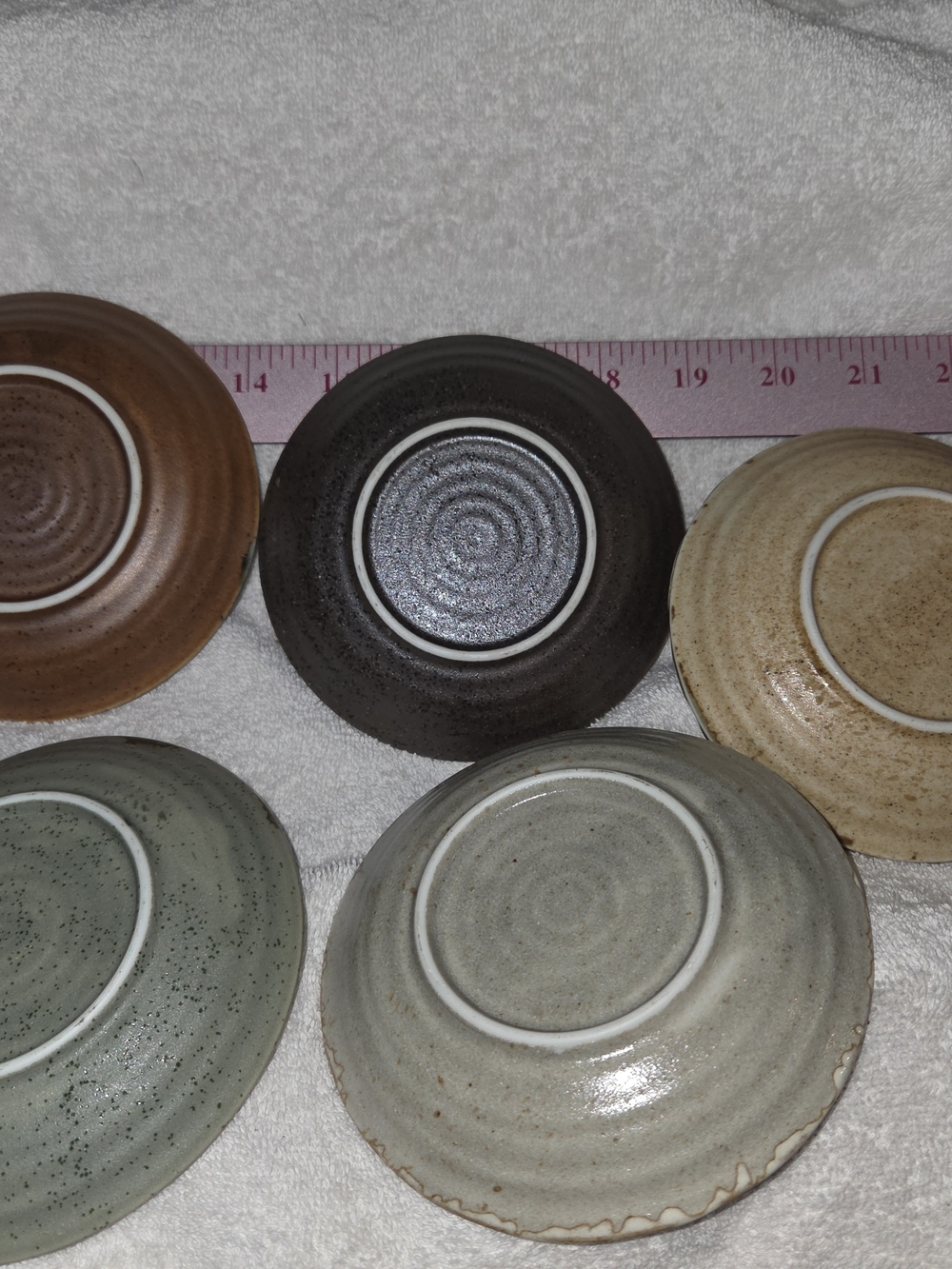 Assorted Glazed Ceramic Bowls - Earth Tone Set